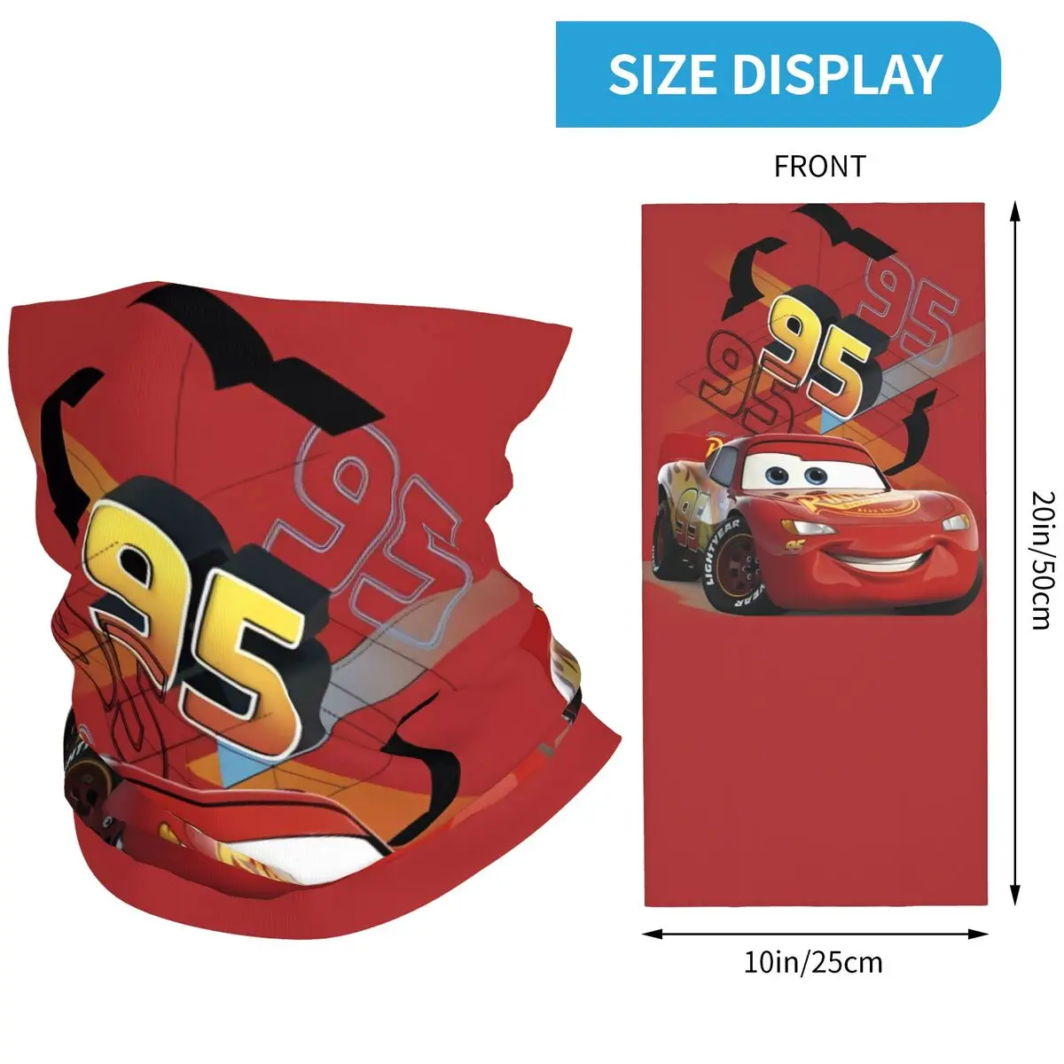 Lightning Mcqueen Red Cars Balaclava Running Travel Face Masks Male Cool Sun Protection Cycling Mask Neck Cover Neck Gaiter