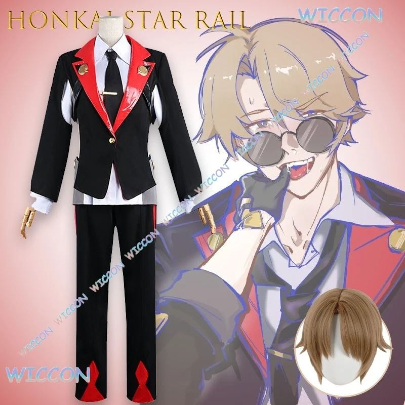 

Игровой персонаж, ролевая игра Honkai Star Rail Scott, Хэллоуин, косплей, униформа, полный комплект, мужской костюм охранника, аниме, наряд Cos