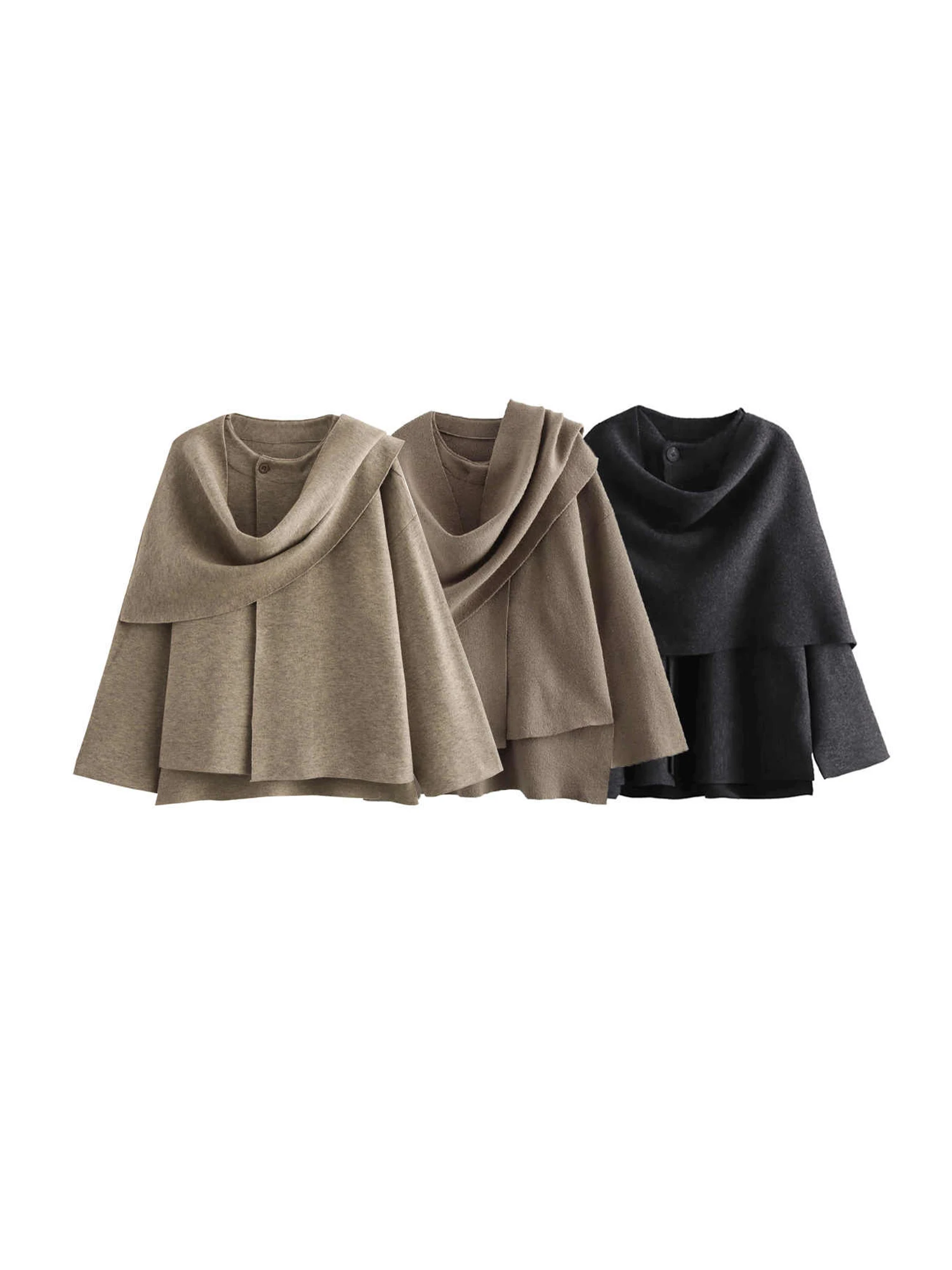 

Women's Woolen Overcoat Loose Coat Jacket With Scarf Retro Long Outerwear Long Sleeve Warm Overcoat Korean Vintage Winter Autumn