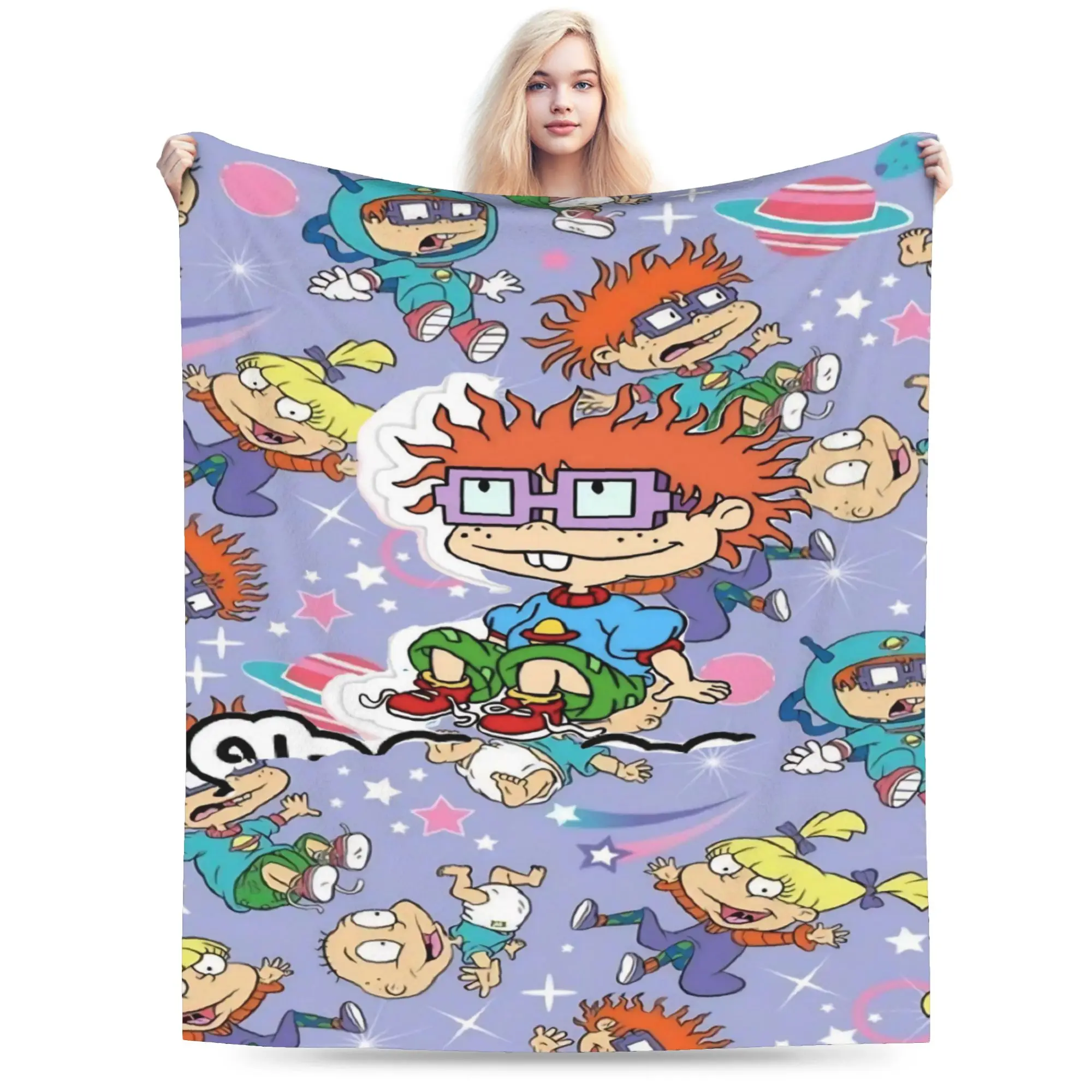 Cartoon R-Rugrats Blanket Ultra Soft  Throw Blankets for Couch 50x60 Inch Multiple Sizes Rug Piece