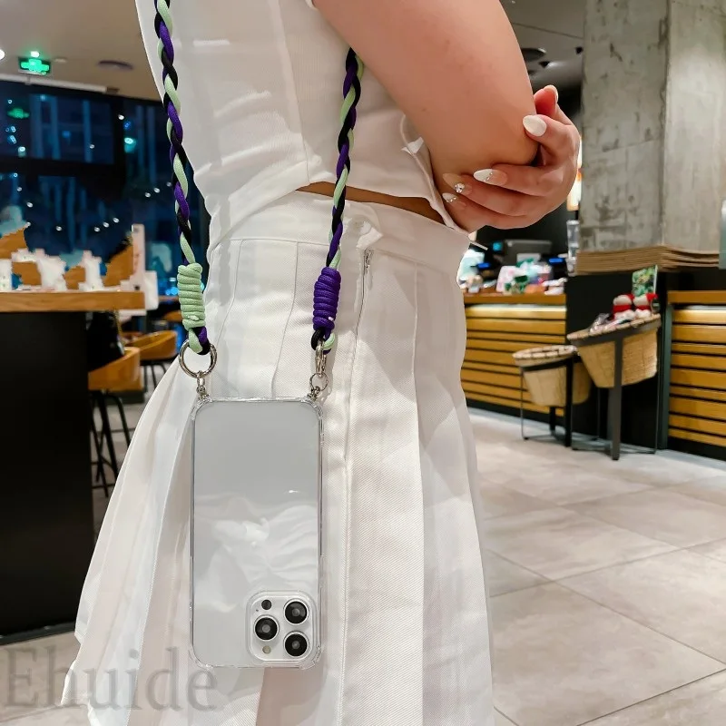 Schutzhülle mit Umhängeband für Google Pixel 11 9 8 Pro 8A 9A 10 XL Google9 Pixel8 Pixel7, Geflochtener Halsriemen, Transparente TPU Weiche Abdeckung – Detail 8