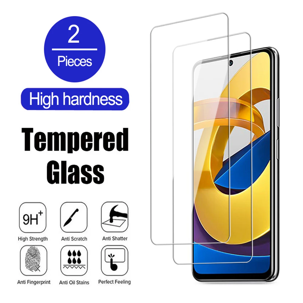 2Pcs Screen For Xiaomi Mi Poco X3 X4 X5 Pro M3 M4 M5 M6 Pro 4G 5G Tempered Glass For Xiaomi Poco M5S X3 X4 GT NTC Protector Film