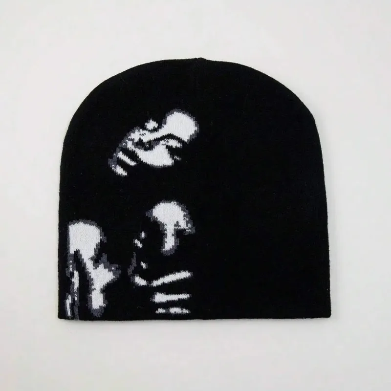 Fashion Printed Knitted Hat Women Men Couple Warm Y2K Beanies Bonnet Wool Skullies Hoods Lady Accessories Hip hop Gorra