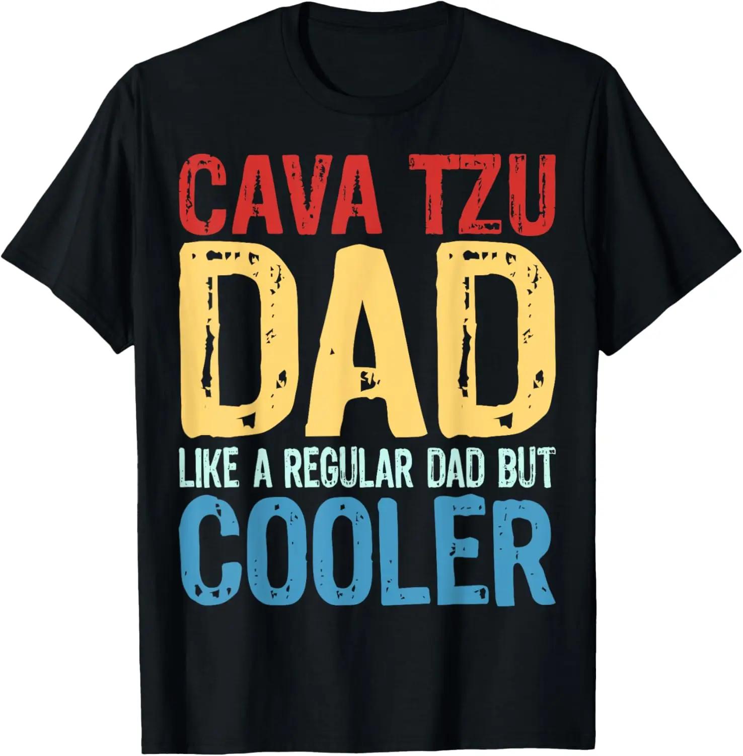 

Мужская футболка Cava Tzu Dad - как обычный папа, но кулер