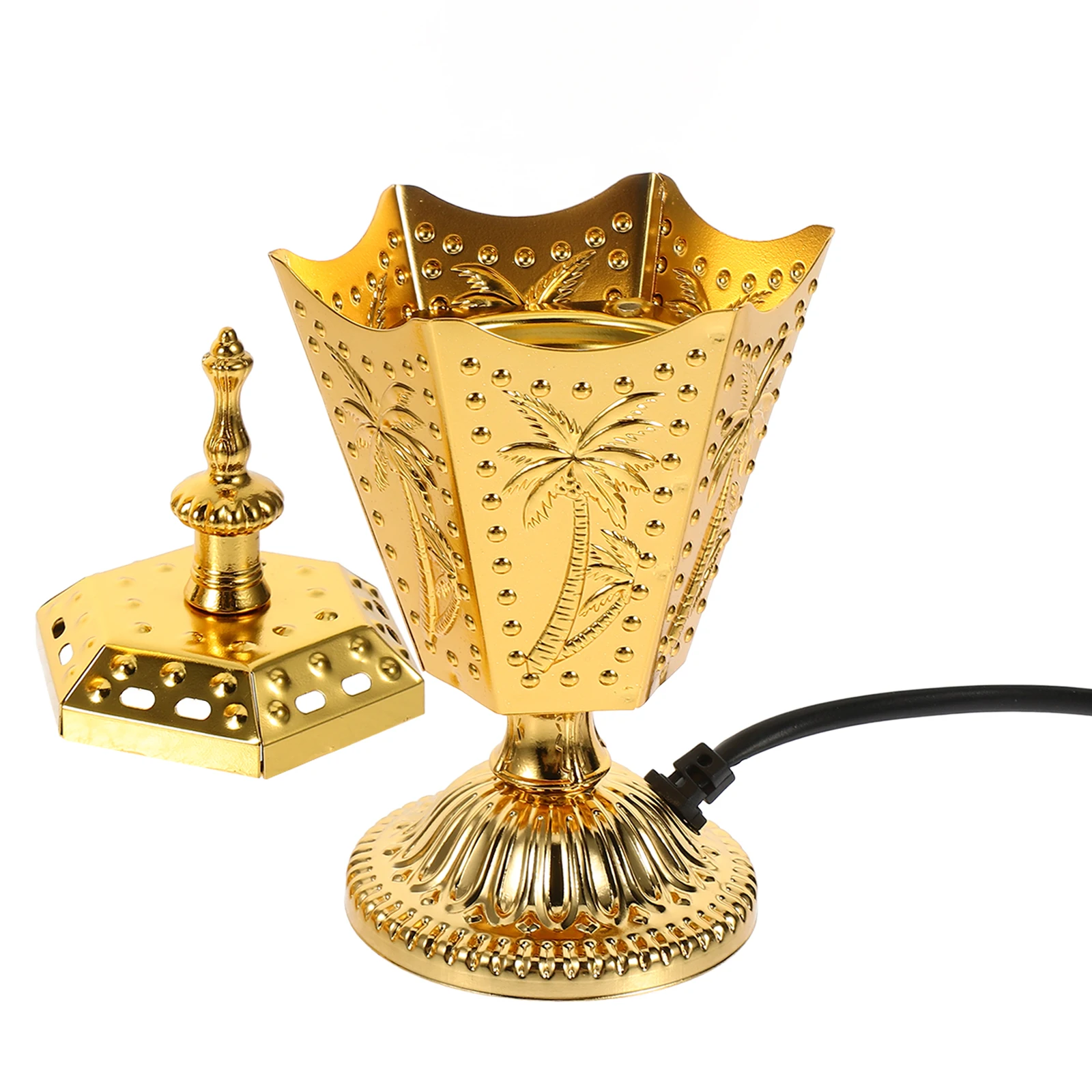 

Electric Incense Burner Metal Aroma Censer Holder Home Decor Plug In Tabletop Portable 220-240V Uk Plug