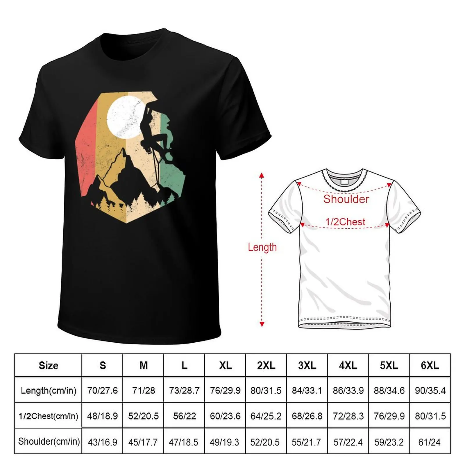 Climbing bouldering vintage gift T-Shirt Sporty Breathable Short Sleeve T-Shirt