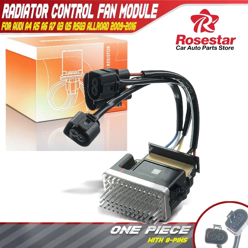 

Engine Radiator Cooling Fan Control Module for 2009-2016 Audi A4 A5 A6 Q3 Q5 New 8K0959501A, 8K0959501C, 8K0959501G, 8K0910501D