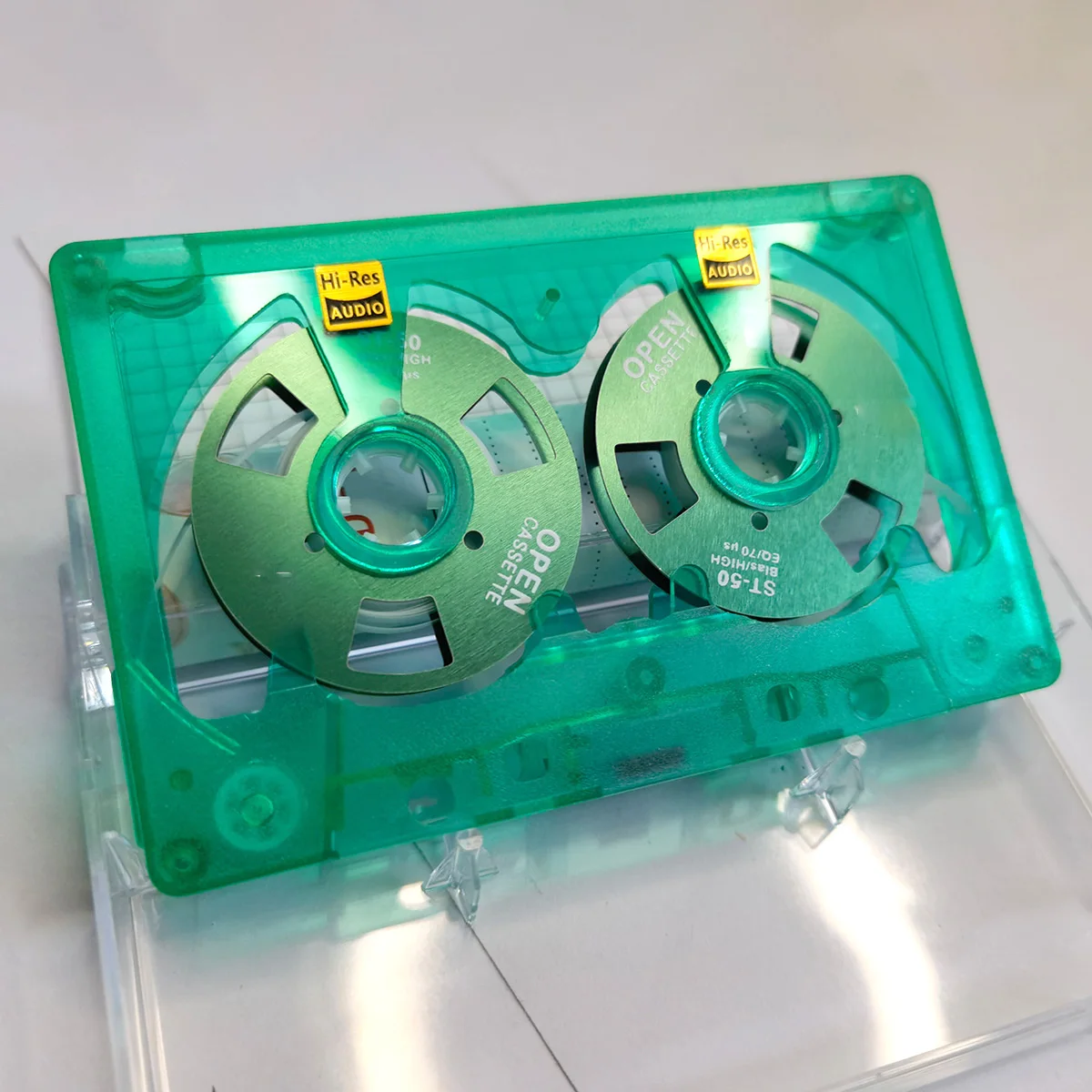 Neue Audio-Kassettenrolle zum Spulen, Kassette, 50 Minuten, leeres Klebeband, doppelseitige Metallrolle, hohles Gehäuse, selbstgemachtes, hochwertiges Design – Detail 4