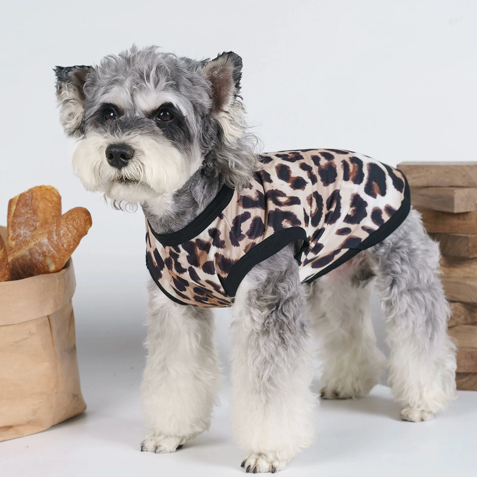 2025 Latest Pet Leopard Print Vest for Dog and Cat Summer Home Going Out Vest, Breathable and Comfortable, Suitable for Small an