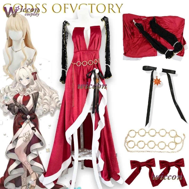 bai-couronne-robe-longue-de-noel-chale-rouge-costume-style-fille-sexy-goess-ofviory-cafe-jeu-de-noel-couronne-cosplay