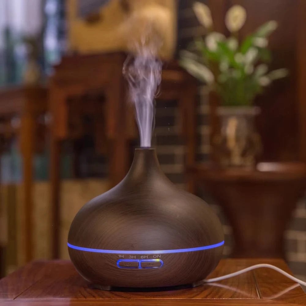 550ml Home Wood Grain Fragrance Machine Essential Oil Sprayer Ultrasonic Remote Control Air Purifier Air humidifier diffuser