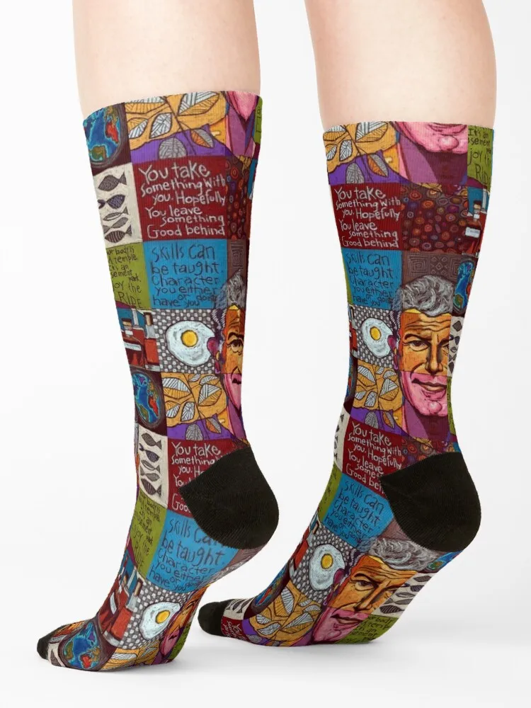 أنتوني بوردان كلية الجوارب الكثير تشغيل مصمم العلامة التجارية الشتاء الجوارب رجل إمرأة رياضة الرجال جوارب متحركة رجل الجوارب النسائية #4