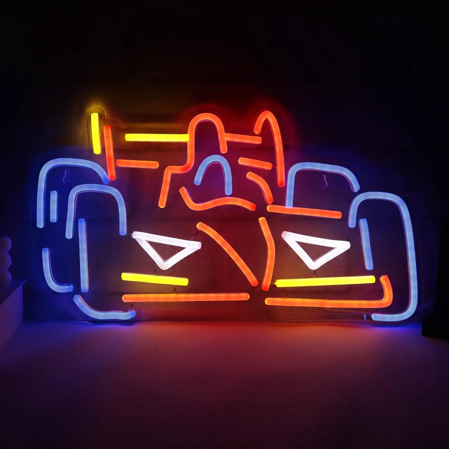 Formula Cars Neon Signs Go Kart Neon Light Sign Racecar Decor for Man Cave Party Home Decor Gifts for Racing Enthusiasts