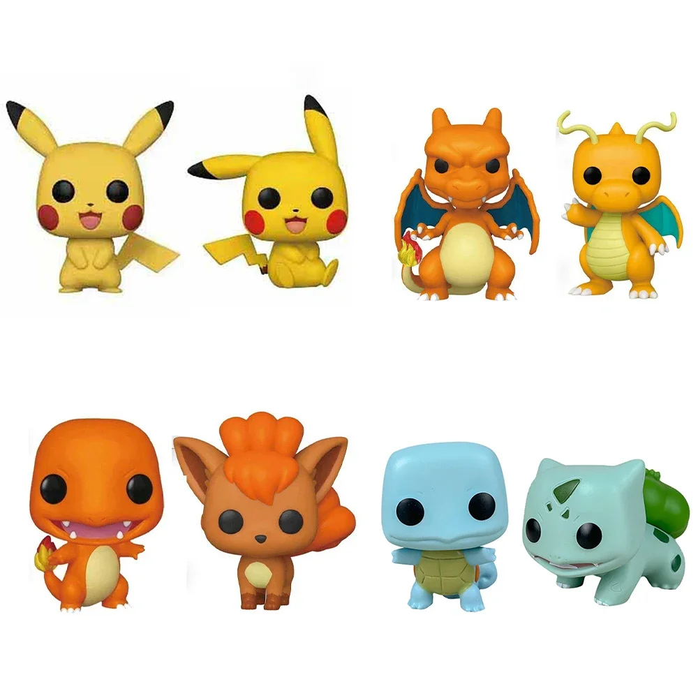 Funko POP Pokemon Anime Figura Juguetes Pikachu # 353 Charizard Mewtwo adornos decorativos figura de acción para niños regalos de cumpleaños