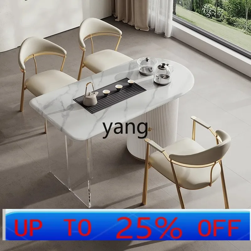 

LH small apartment tea table household living room office integrated modern simple tea table