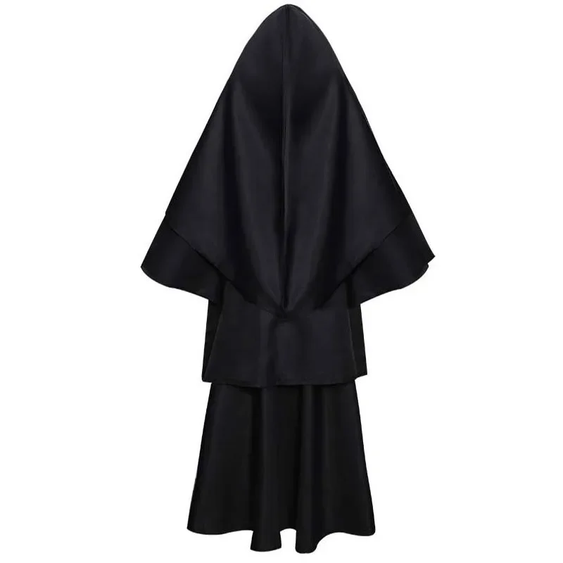 Halloween The Nun Cosplay Costume Valak Black Uniform Robe Suit Halloween Party Demon Nun Performance Clothes