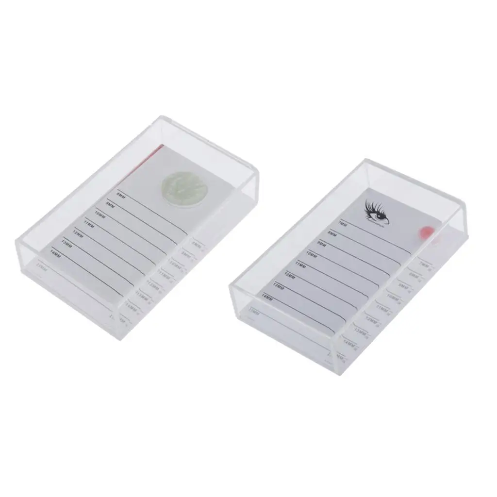 Piastra di supporto in acrilico per colla per ciglia, scatola di immagazzinaggio per organizer per ciglia,