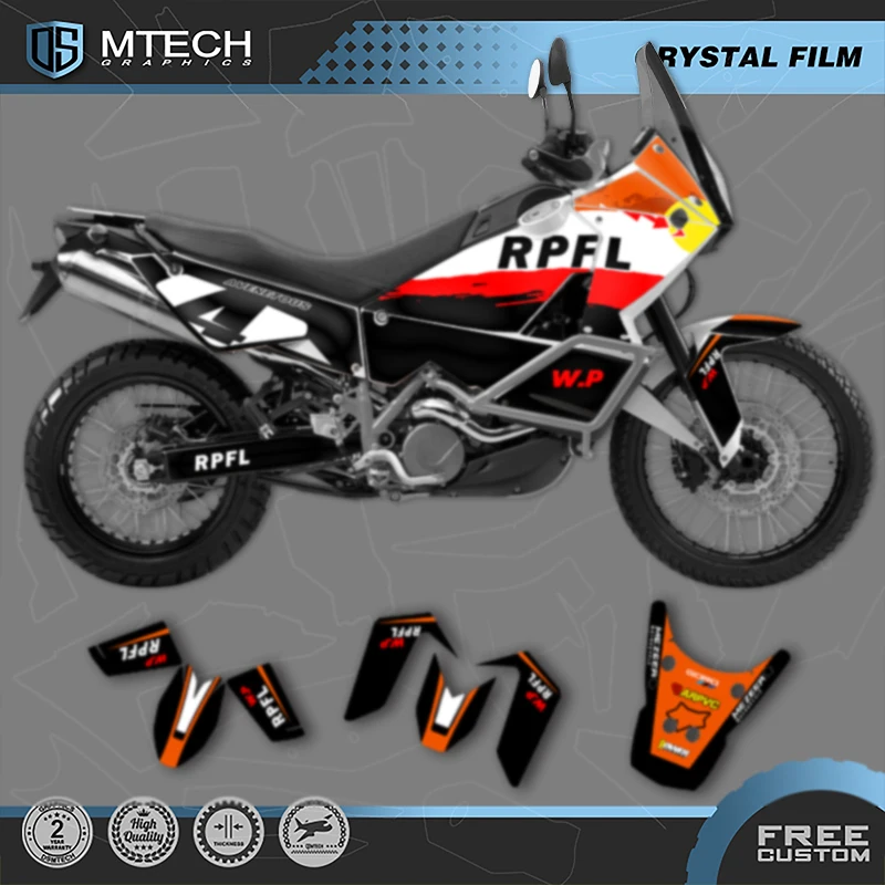 

DSMTECH Custom Motorcycle Graphics For KTM 2003 2004 2005 2006 2007 2008 2009 2010 2011-2016 ADV990 Decals Stickers Kits 002