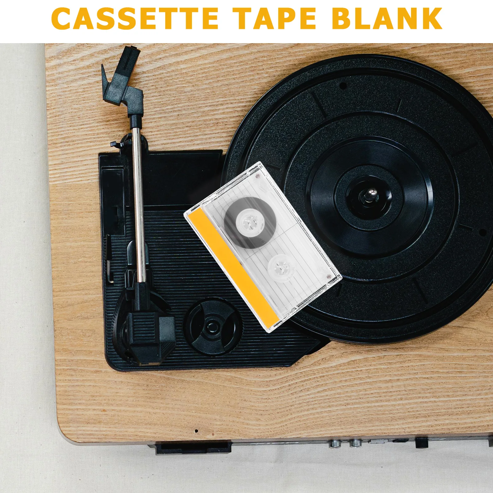 

60-Minute Blank For Diy Audio Recording Clear Protective Case Empty Tape For Greeting Party Handcraft Accessory Vintage Style