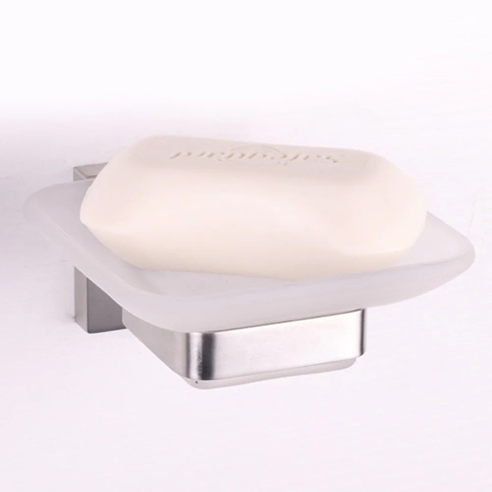 

304 Stainless Steel Soap Holder Brushed Wall Mount Soap Dish Anti Rust Bathroom Organizer Wall Mount Soup Holder