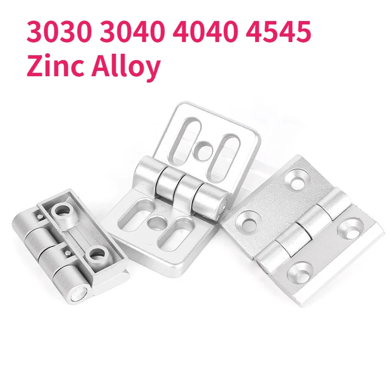 1pcs 3030 3040 4040 4545 Zinc Alloy Hinges Aluminum Profile Accessory Door Hinge Connector For Aluminum Profile Extrusion