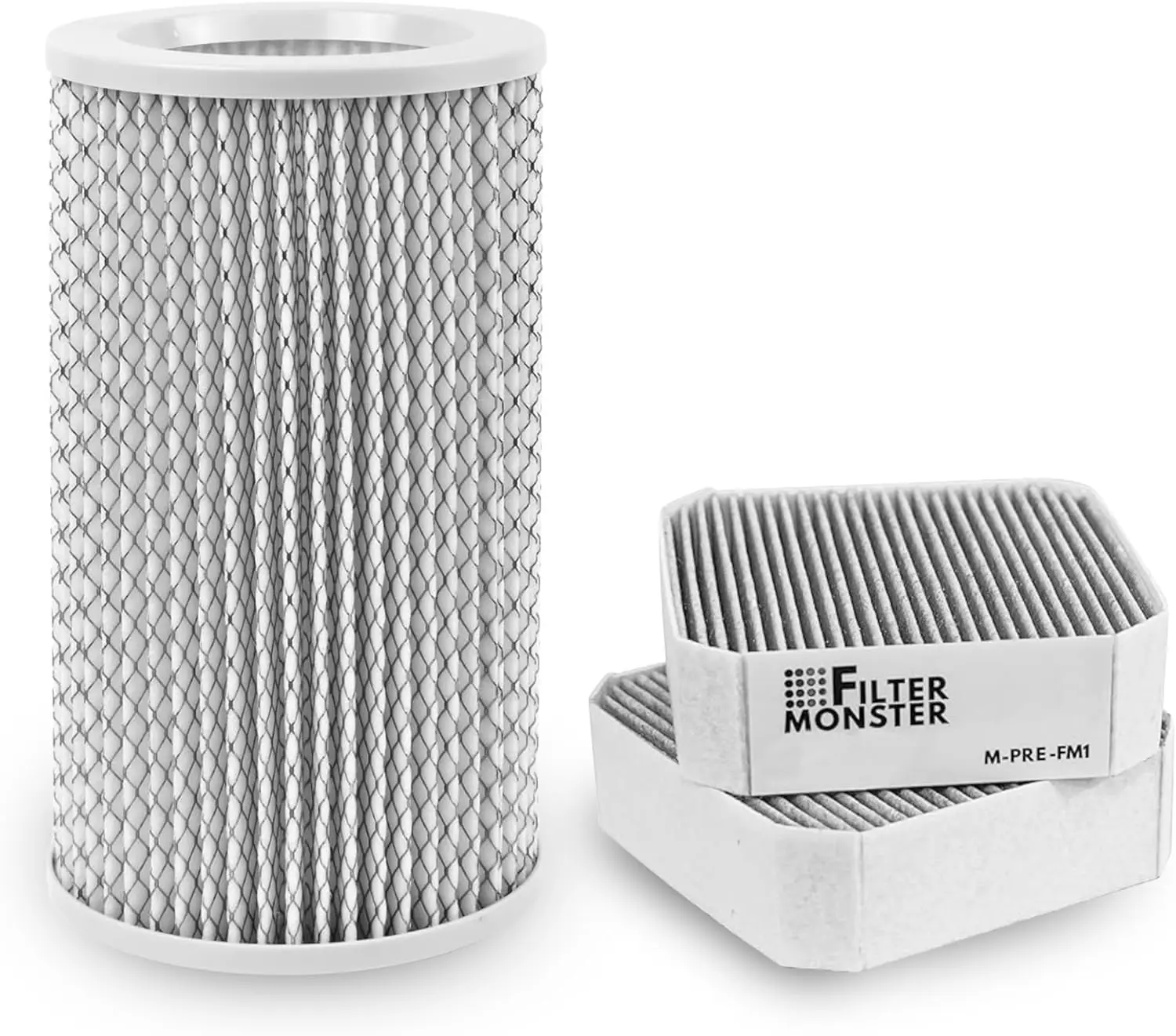 

Replacement Filter with 2 Coconut Carbon Pre-Filters, Set of 3 – Compatible with Molekule PECO Air Purifier
