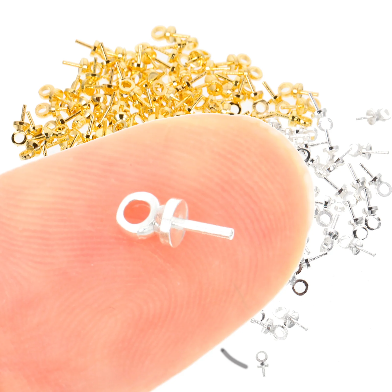 

2Sets Small Screw Eye Hooks Jewelry Making Threaded Pins Metal Eyelet Screws for DIY Ornament Crafting and Jewelry Findings