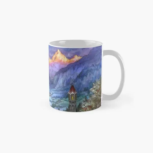 The Hidden Valley In Winter Classic  Mug Cup Drinkware Coffee Image Picture Printed Photo Handle Round Tea Simple Design Gifts