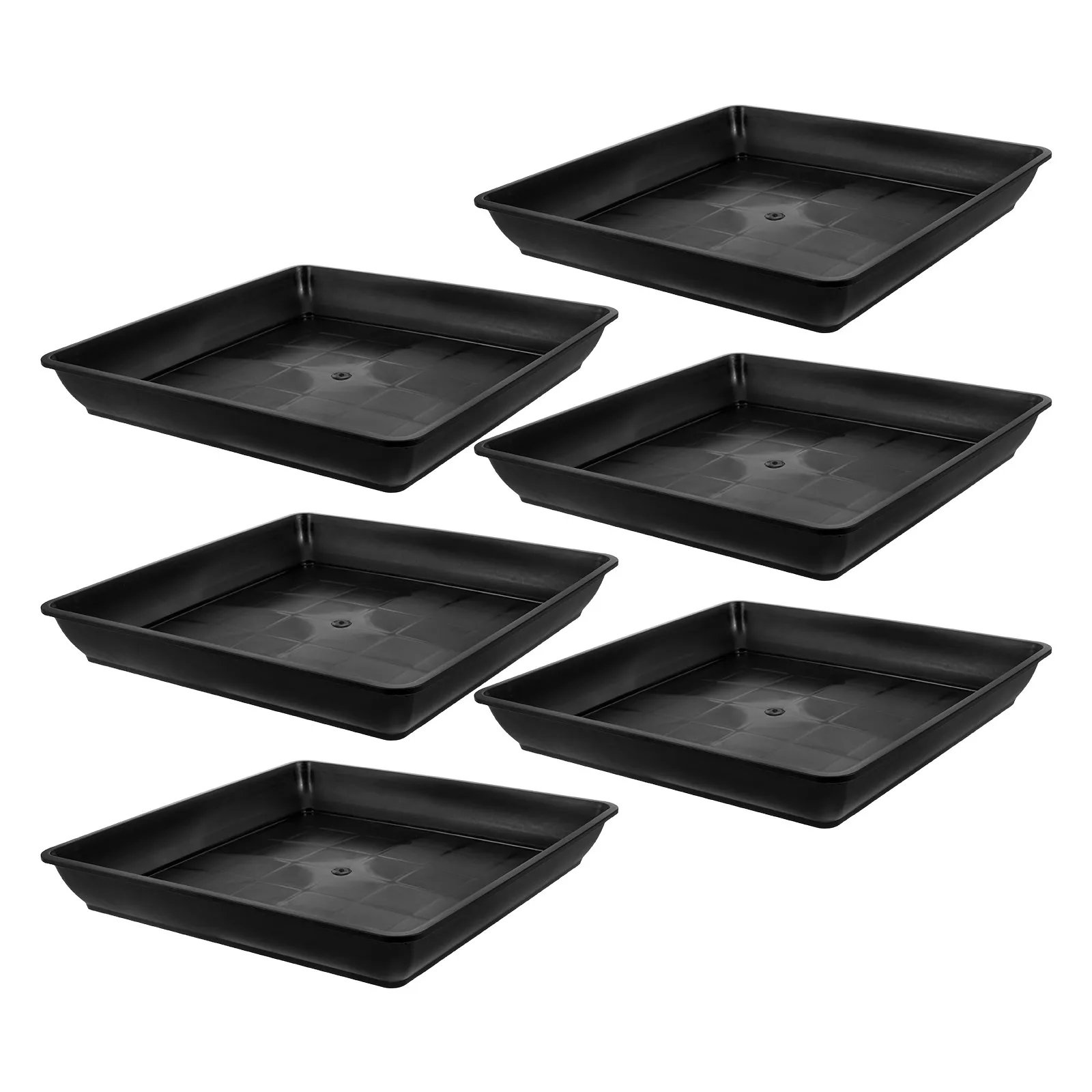 6Pcs Plastic Concrete Mold Rectangular Stepping Stone Molds 12 Inch Square 1.73 Inch Depth for Garden Pathway Patio Outdoor