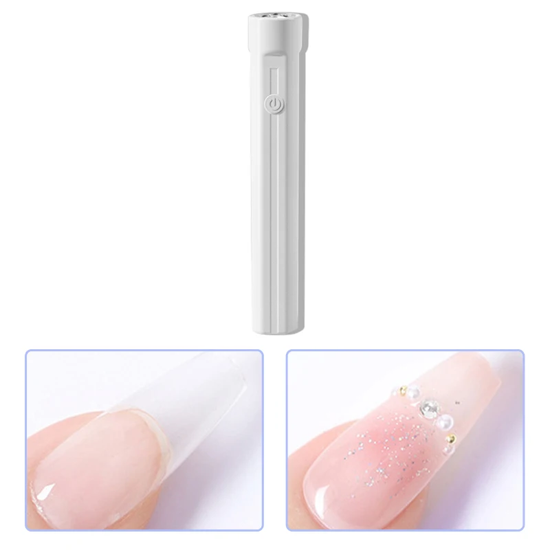 Handheld Nail Dryer Gel Word Lamp Small Nail Polish Fast Dry Mini Portable Adhesive Glue USB Led Lamp Manicure Tool UV Detector