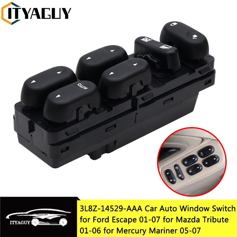 

3L8Z-14529-AAA Auto Electric Power Window Control Switch for Ford Escape 01-07 for Mazda Tribute 01-06 For Mercury Mariner 05-07