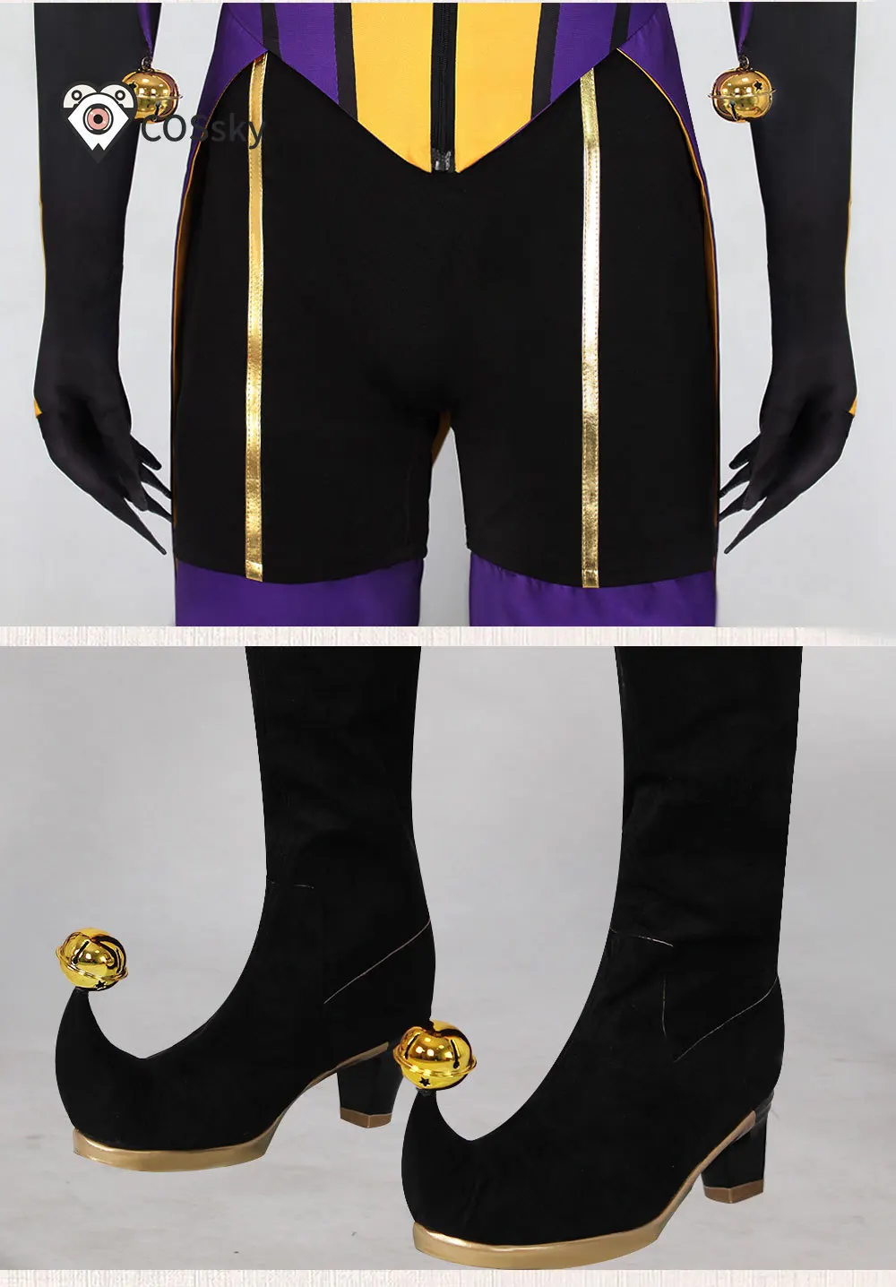 

Purple joker Pierrot Cosplay Costumes Game Circus Role Play Clown Uniform Halloween Carnival Party COS Outfit Men Woman