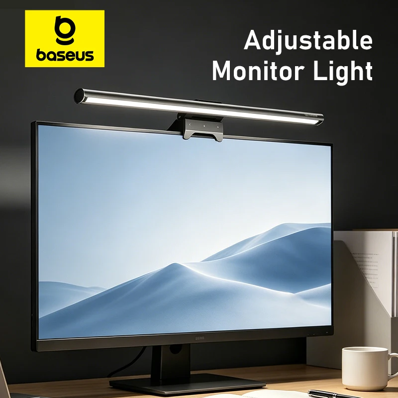 Baseus Monitor Light Computer Screen Hanging Light Backlight Stepless Dimming Rotatable Lamp for Work Game Reading LED Desk Lamp