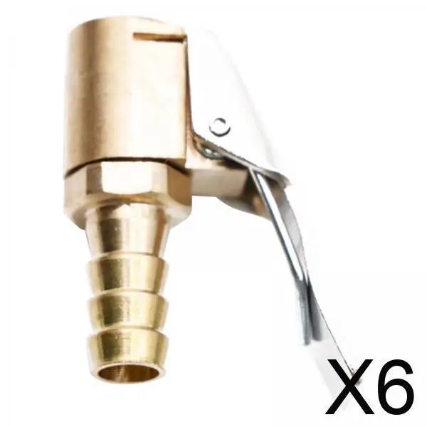 

6xПневматический патрон для автомобильных шин с зажимом, разъем для насоса накачивания без утечек, пагода, 8 мм