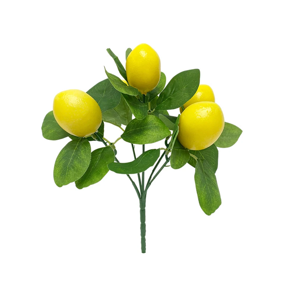 60cm Simulation Lemon Fruit Tree Branch Artificial Plant Branch Party Dressing Fresh Style Natural Ornaments Party Home Decor