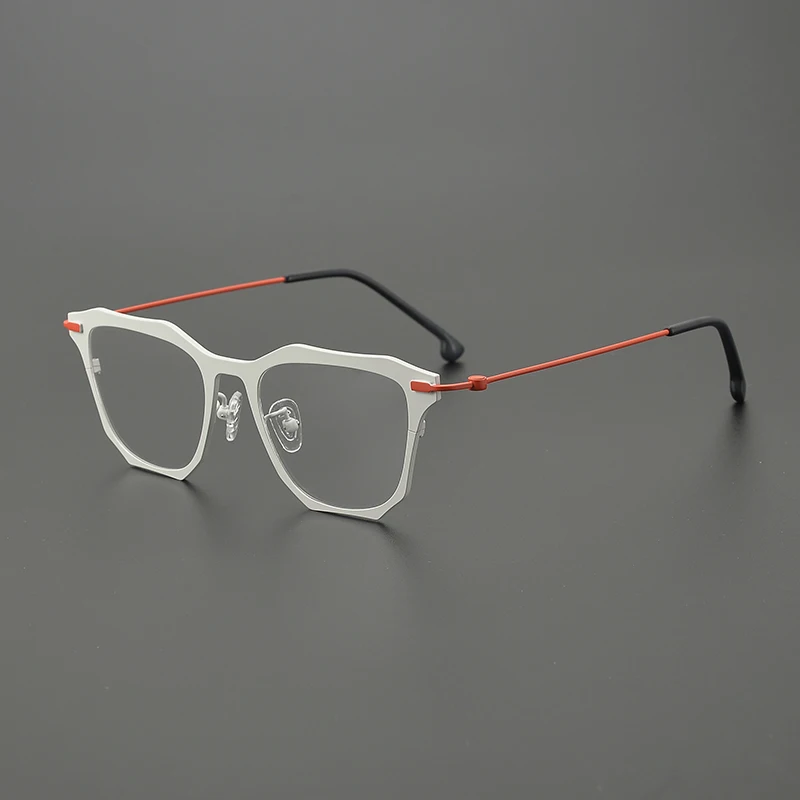 Pure titanium irregular square frame men and women personality ultralight optical glasses luxury brand myopia prescription glass