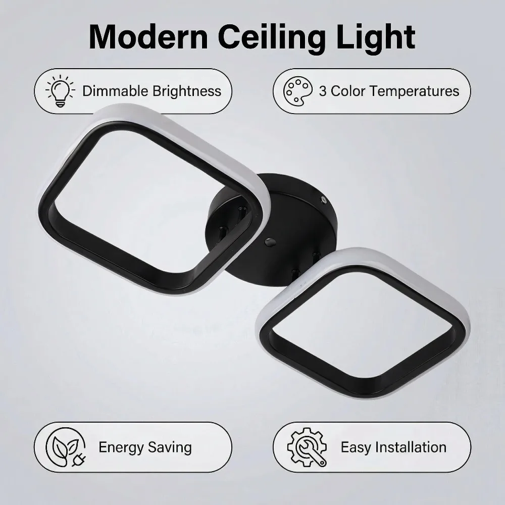 LED Ceiling Lamp Modern Style Geometric Shape Aisle Corridor Light Wall Light Kitchen/Bedroom Lighting 110V White/Warm Light