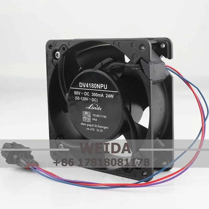 

Original Germany 12V 24V 48V DC80V 300mA 24W AC EC 12038 12CM 120X120X38MM 3-wire Imported speed control DV4180NPU Cooling Fan