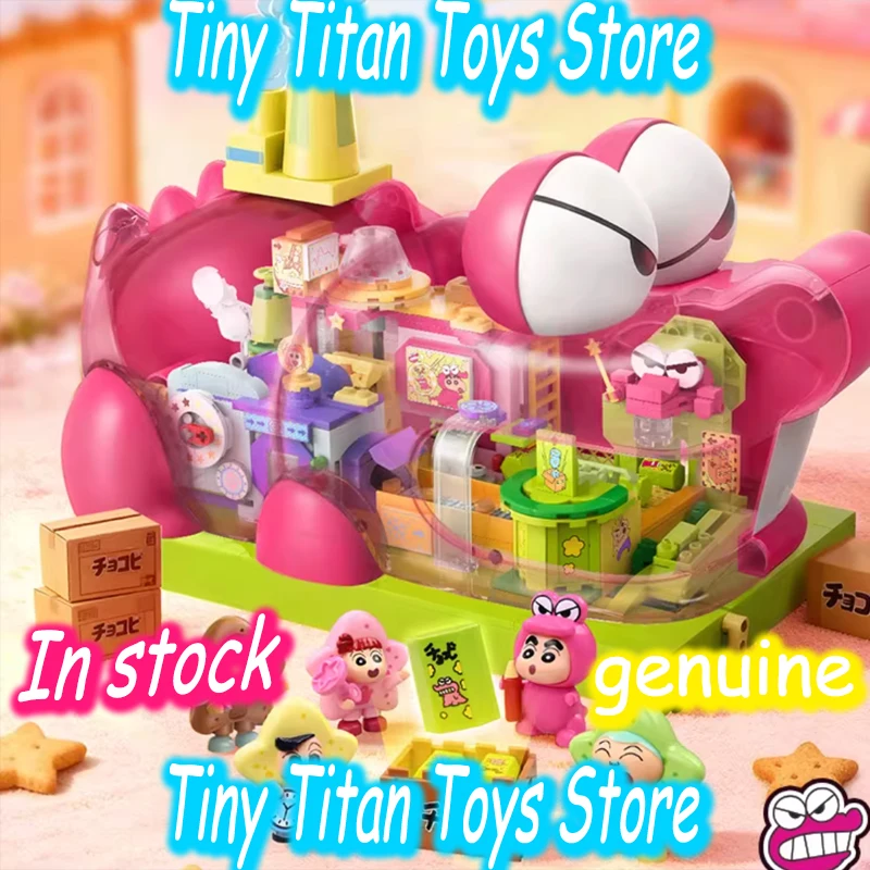 

Keeppley Crayon Shin chan Building Blocks Blind Box Waniyama San Biscuit Factory Official Creative Scene Model Toy Kid Fans gift