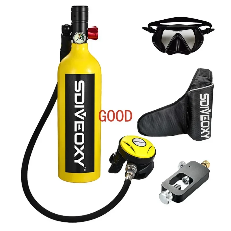 Diving Oxygen Tank Lung Scuba Cylinder Portable With Breathing Valve Underwater Outdoor New In 10 Minutes Mini Breather Snorkel