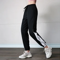 Women Sports Pants Jogging Yoga Legging Fintess Athletic Tie Waist Straight Leg With Drawstring Trouser Pockets Sweatpants