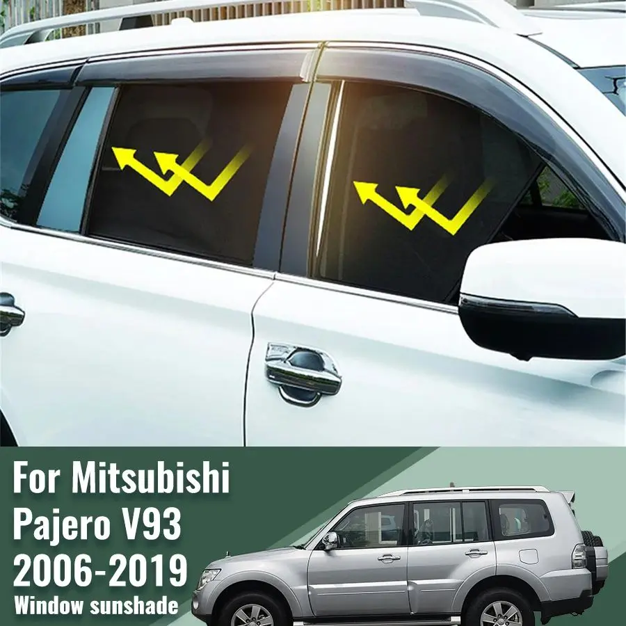 

For Mitsubishi Pajero IV V93 Montero 2006-2019 Magnetic Car Sunshade Front Windshield Curtain Rear Side Window Sun Shades Shield