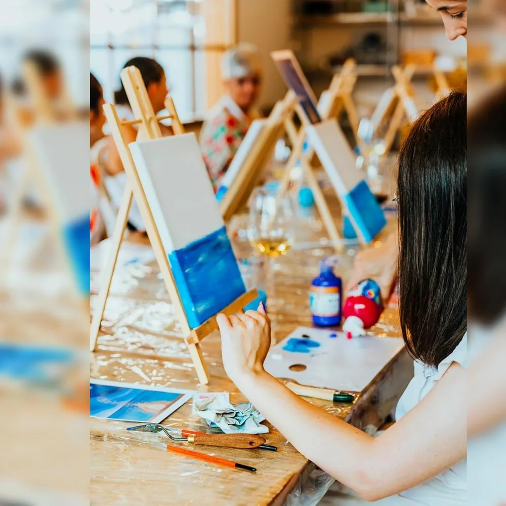 Wood Easels, Easel Stand for Painting Canvases, Art, and Crafts. (11.8 inch, 20 Pack), Tripod, Painting Party Easel, Kids Stude