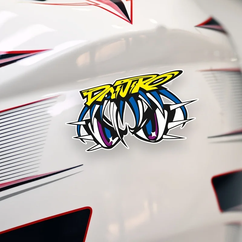 1 шт. "Уличная наклейка для автомобиля Dairo, наклейка с дизайном острых глаз, отличительный автомобильный аксессуар для любителей, смелый автомобильный декор"