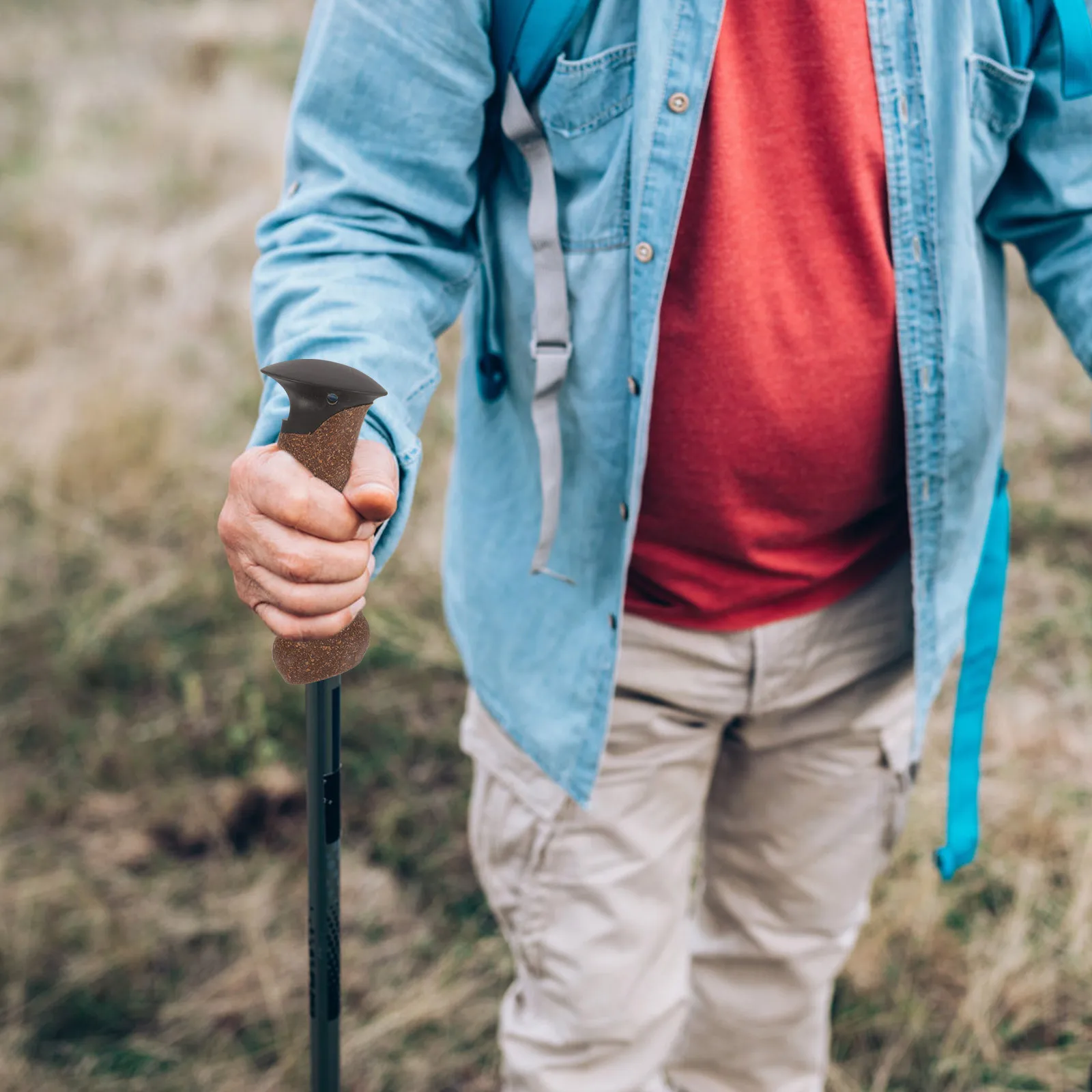 

Cork Trekking Pole Handle Replacement Durable Outdoor Hiking Ski Pole Grip Adapter Ergonomic Non-Slip For Climbing Walking