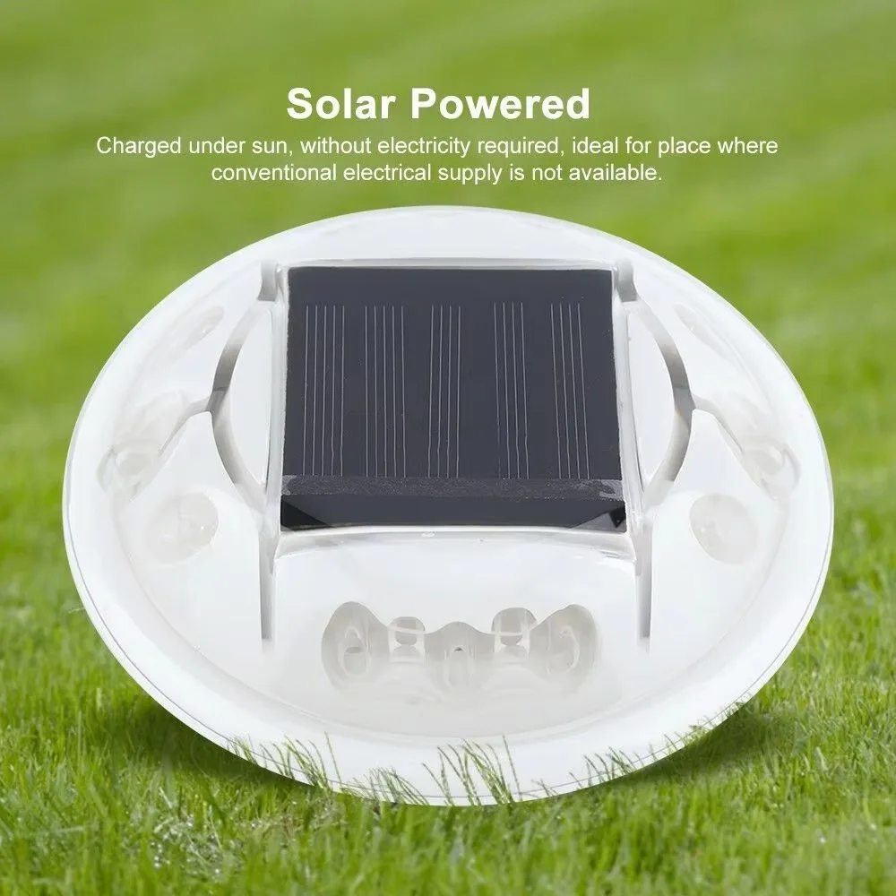 Hemispherical Solar Pavement Light - High-Visibility Green Oval LED Marker for Road/Traffic Safety