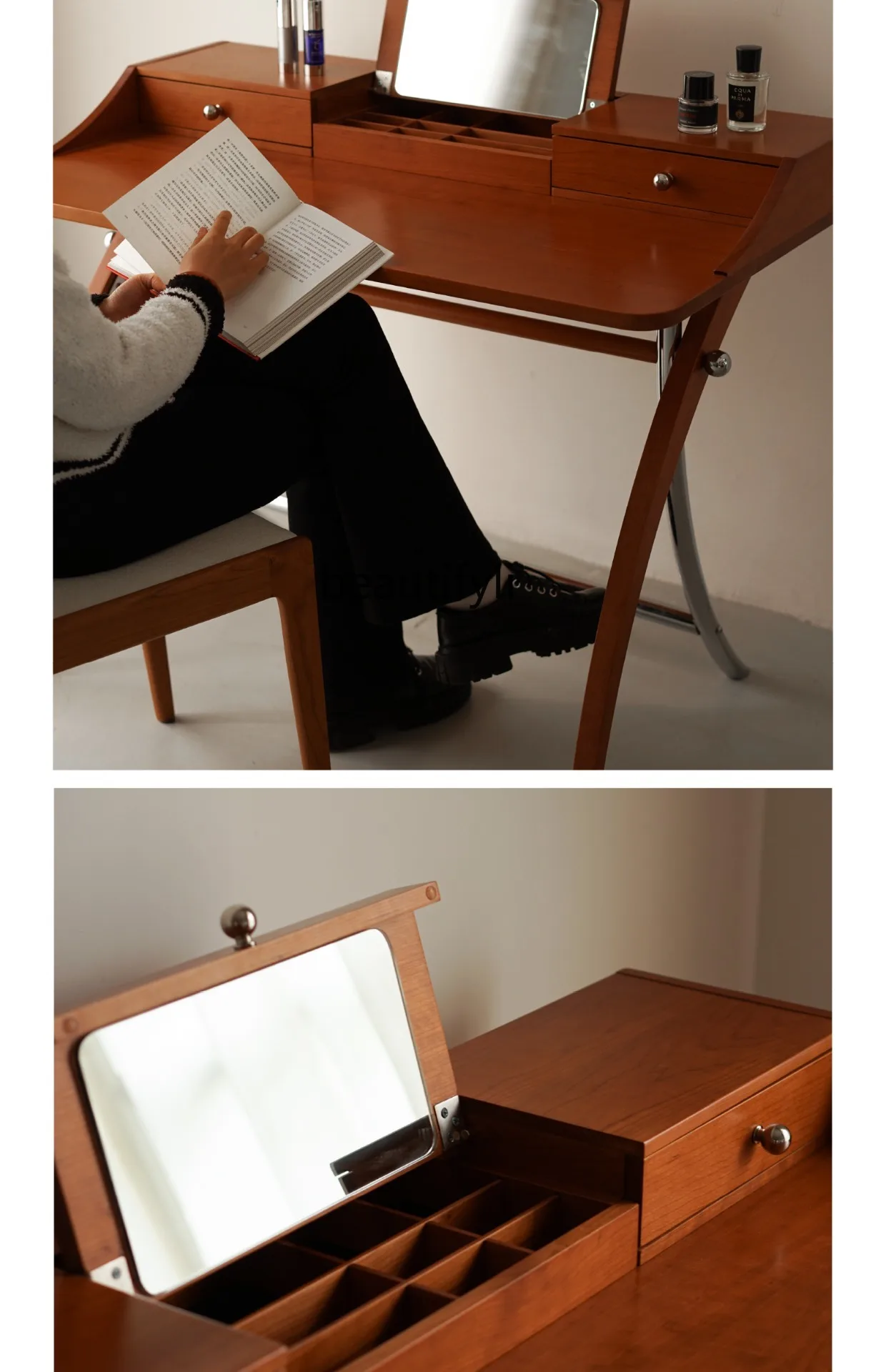 Modern Minimalist Dresser Mid-Ancient Original Adjustable Goggles Desk, Bedroom Desk, High-Grade furniture living room