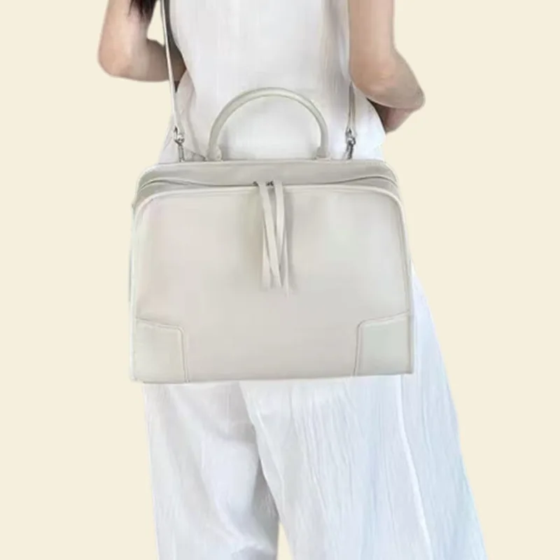

2026 New Fashion Personality Large Capacity Versatile Bowling Bag Women's Leather Crossbody One Shoulder Portable Pillow Bag