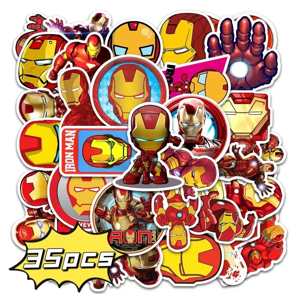 Disney Marvel Avengers Stickers Iron Man Graffiti Decals DIY Guitar Laptop Luggage Skateboard Graffiti Decals Fun for Kid Toys