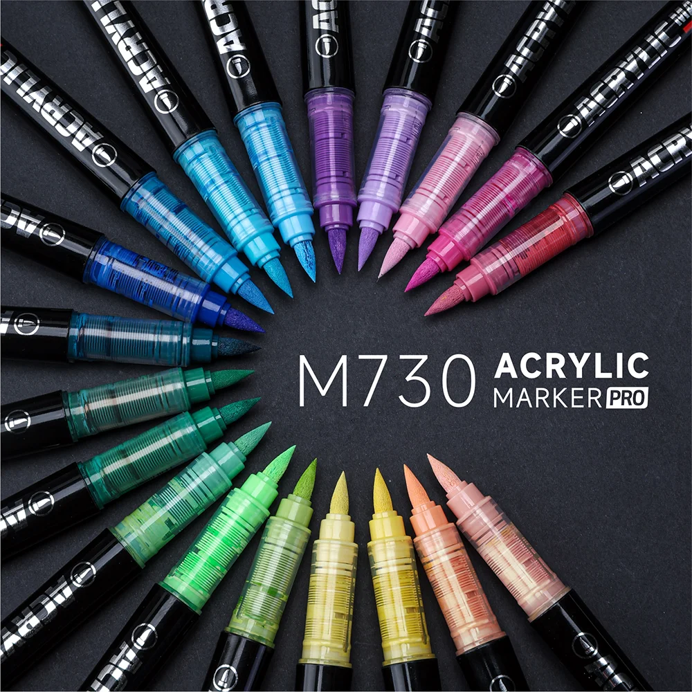 

Languo 48 Colors Acrylic Brush Markers Set, Automatic Ink Control System Art Markers Set - Art Set for Drawing & Crafts